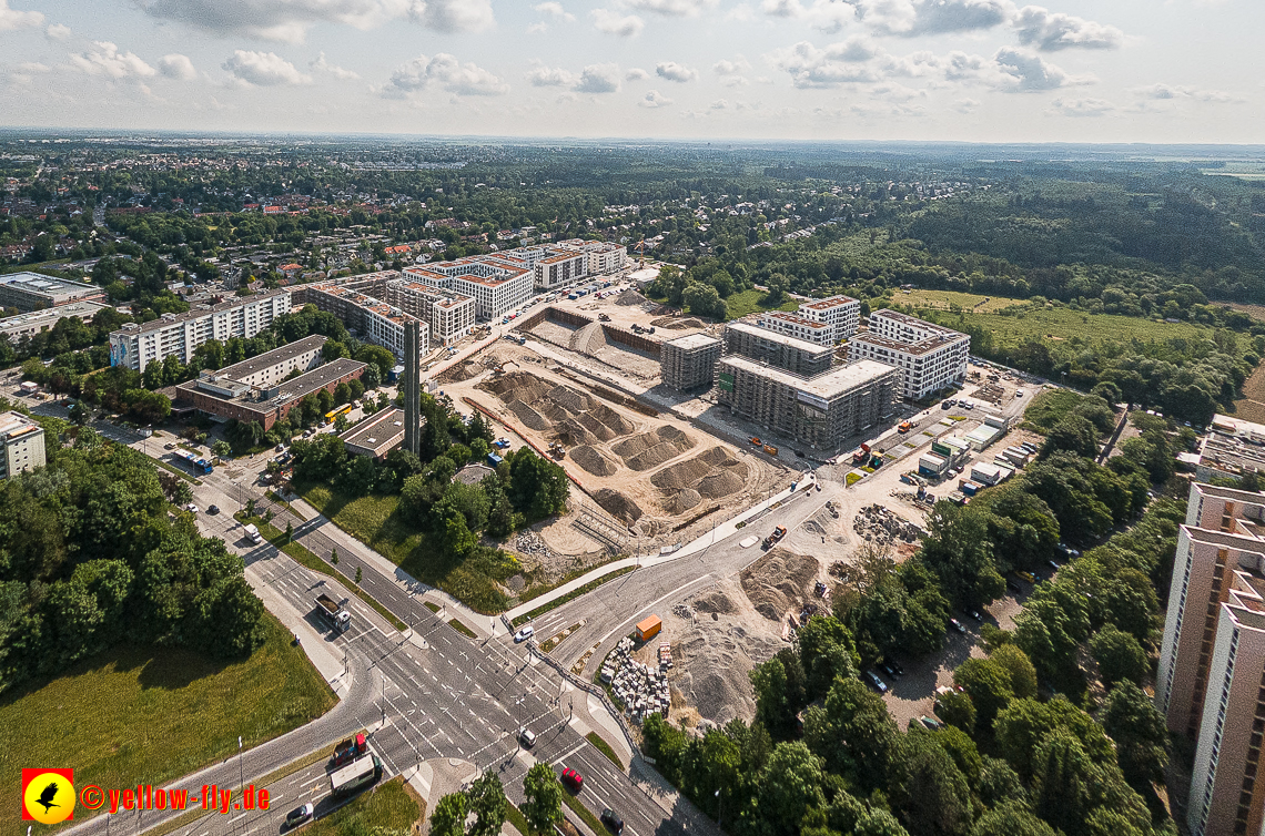 07.06.2023 - Aktuelle Luftbilder aus dem Alexisquartier und Pandion Verde in Neuperlach in München